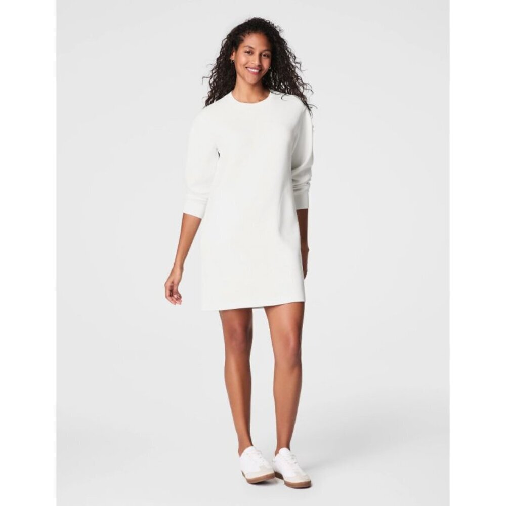 Spanx AirEssentials Lightweight Crewneck White Longsleeve Mini Dress Size XL